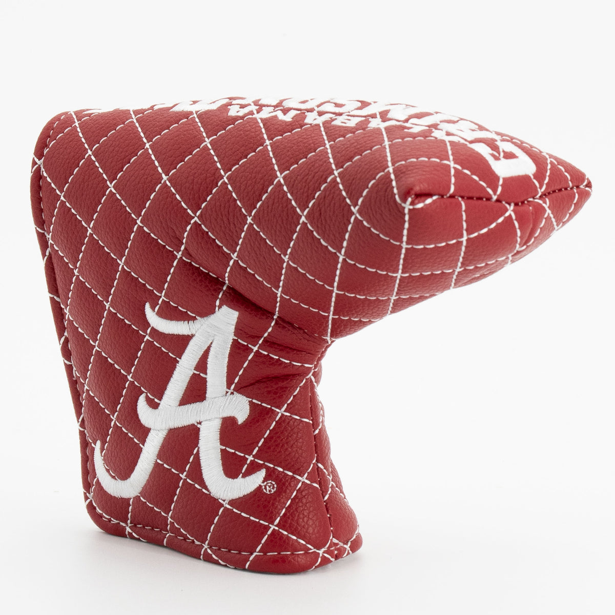 Alabama Crimson Tide Solid Quilted Blade Putter Cover, angled view