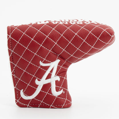 Alabama Crimson Tide Solid Quilted Blade Putter Cover, front view