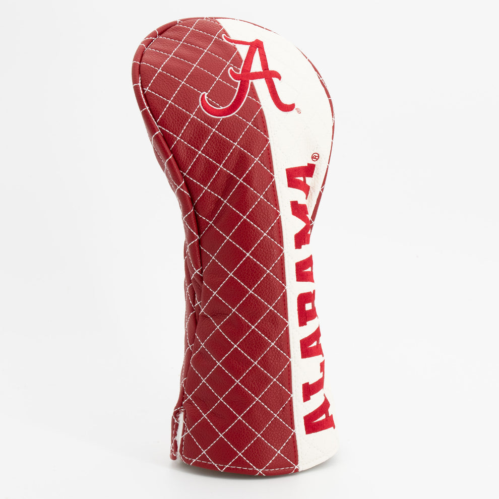 Golf club head cover with Alabama logo on a white background