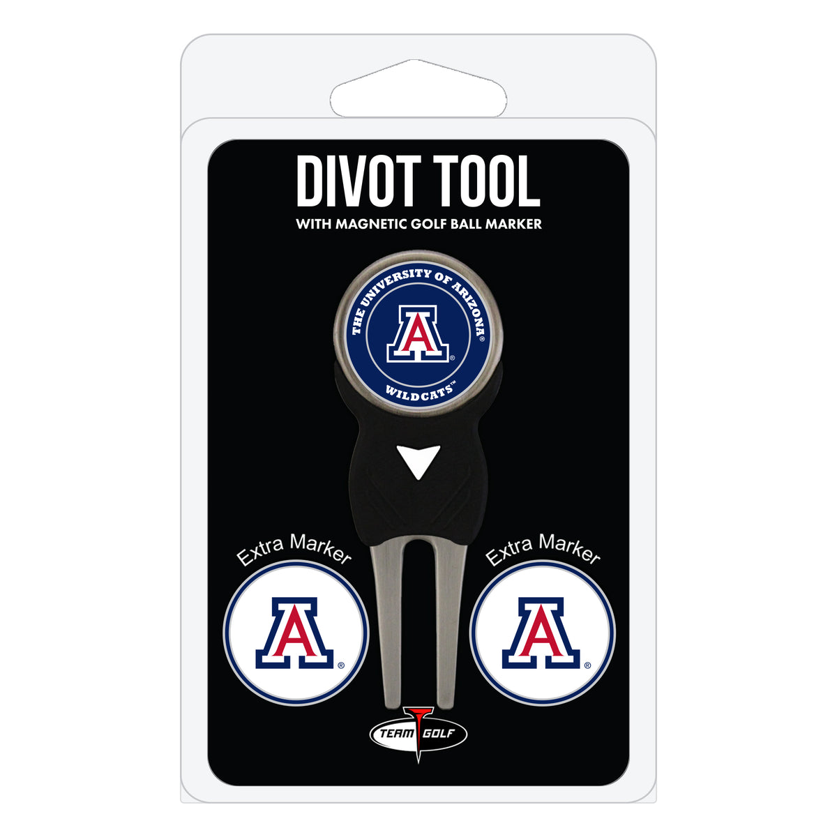 Arizona Wildcats divot repair tool and three ball markers