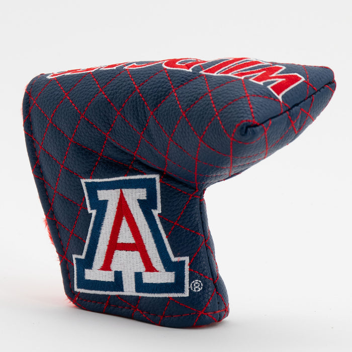 Arizona Wildcats Solid Quilted Blade Putter Cover, angled view