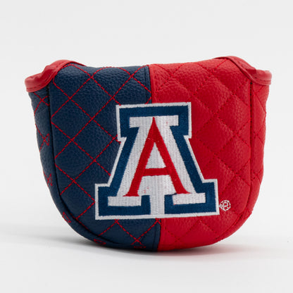 Arizona Wildcats Split Quilted Mallet Putter Cover, front view