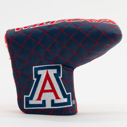 Arizona Wildcats Split Quilted Blade Putter Cover, front view
