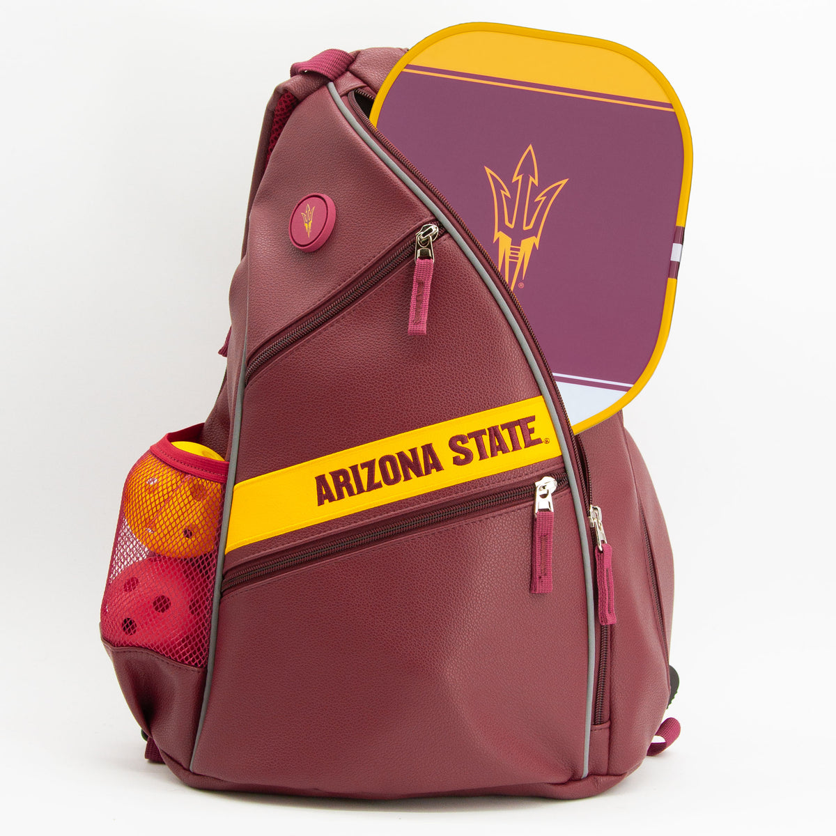 Arizona State Sun Devils PU leather backpack by Team Golf, view 3