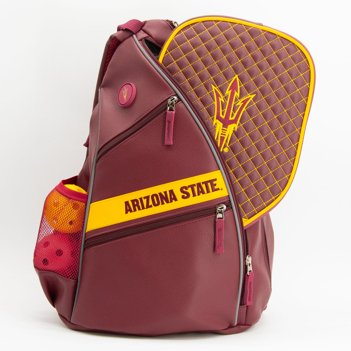 Arizona State Sun Devils PU leather backpack by Team Golf, view 5