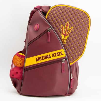 Arizona State Sun Devils PU leather backpack by Team Golf, view 5