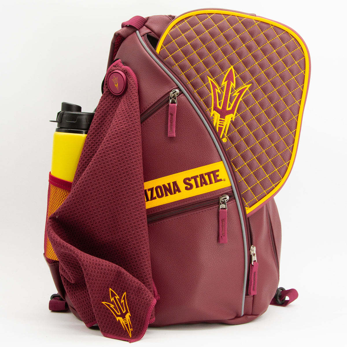 Arizona State Sun Devils PU leather backpack by Team Golf, view 6