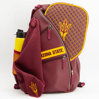 Arizona State Sun Devils PU leather backpack by Team Golf, view 6