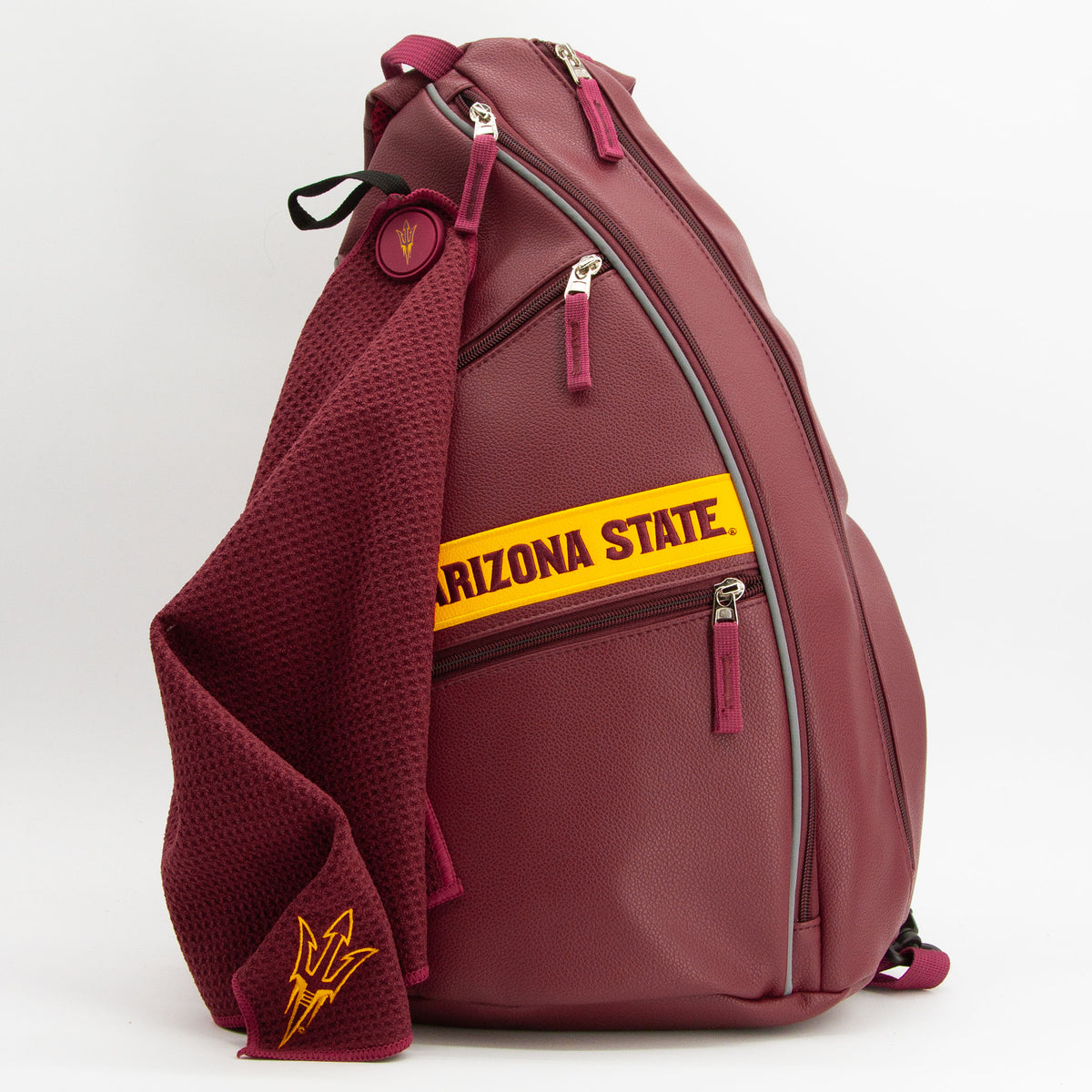 Arizona State Sun Devils PU leather backpack by Team Golf, view 7