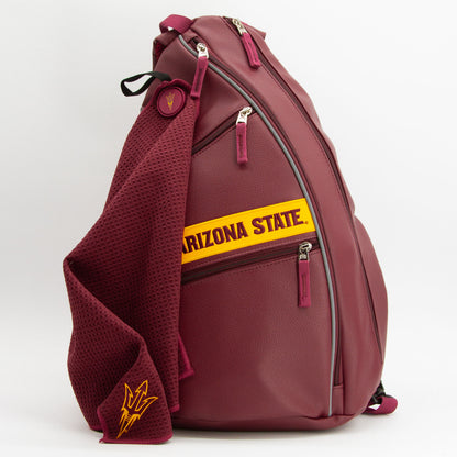 Arizona State Sun Devils PU leather backpack by Team Golf, view 7