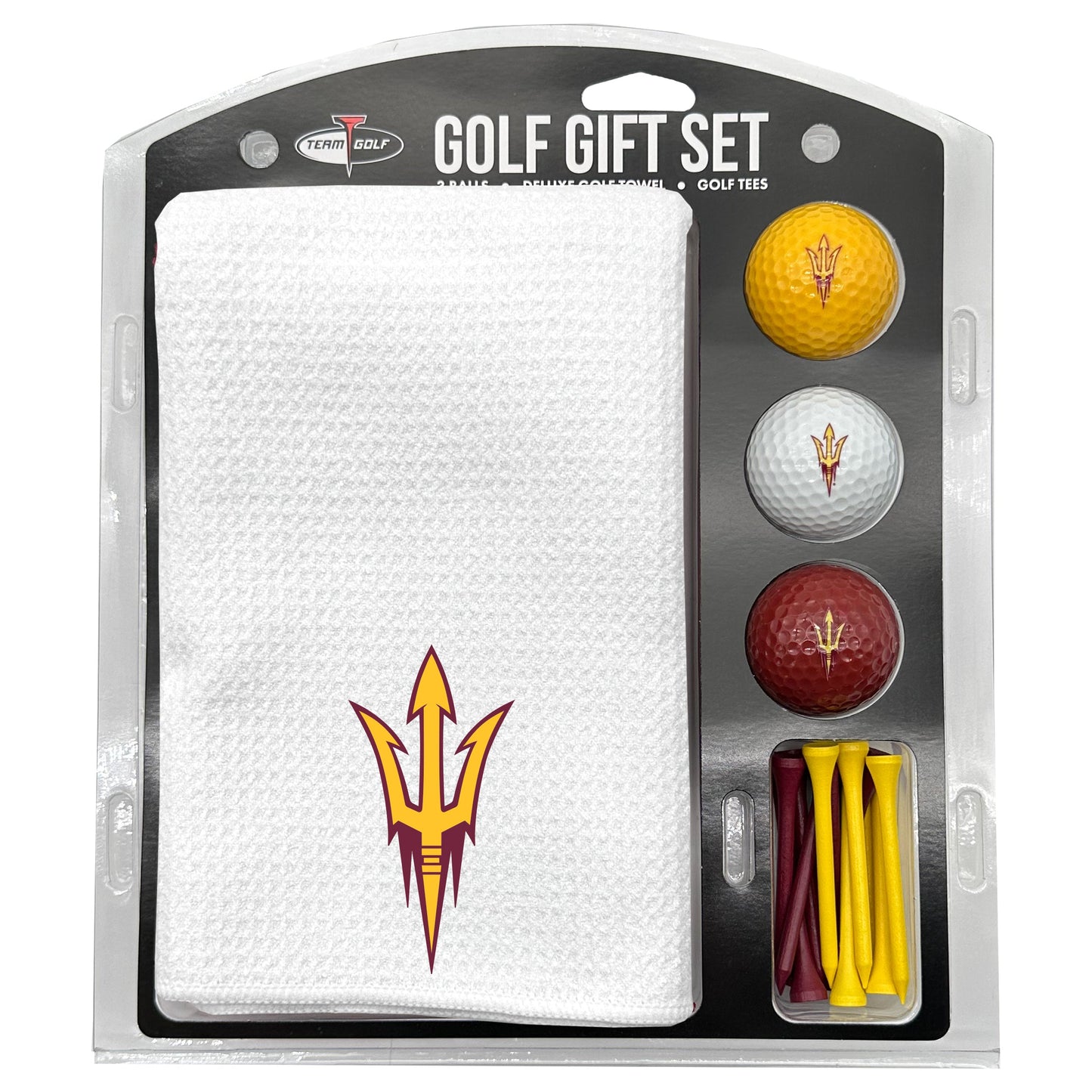 Arizona State Sun Devils White Microfiber Towel Golf Gift Set - Club Rehab
