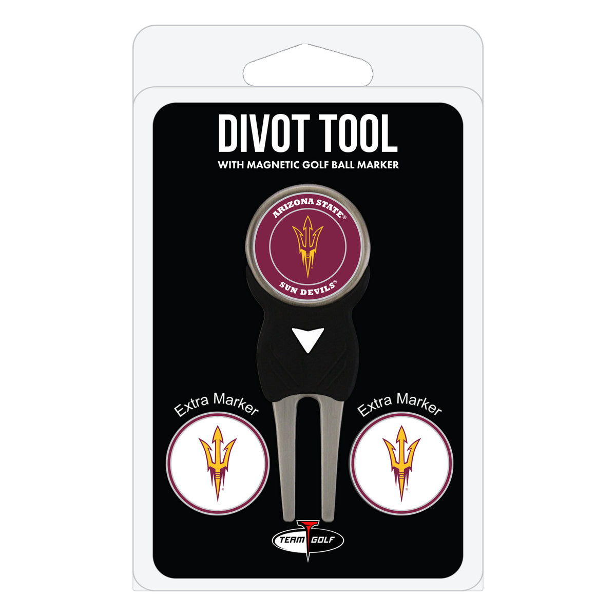 Arizona State Sun Devils divot repair tool and three ball markers