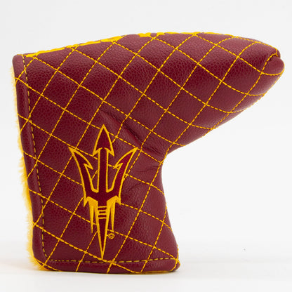 Arizona State Sun Devils Solid Quilted Blade Putter Cover, front view