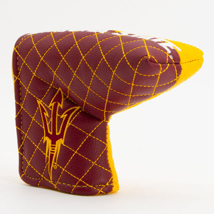 Arizona State Sun Devils Split Quilted Blade Putter Cover, angled view