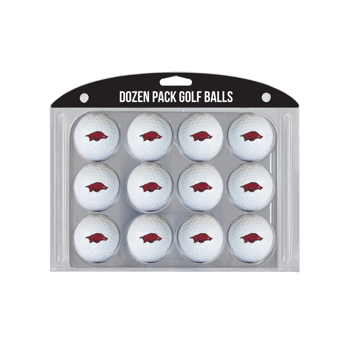Arkansas Razorbacks logo golf balls, 12 pack
