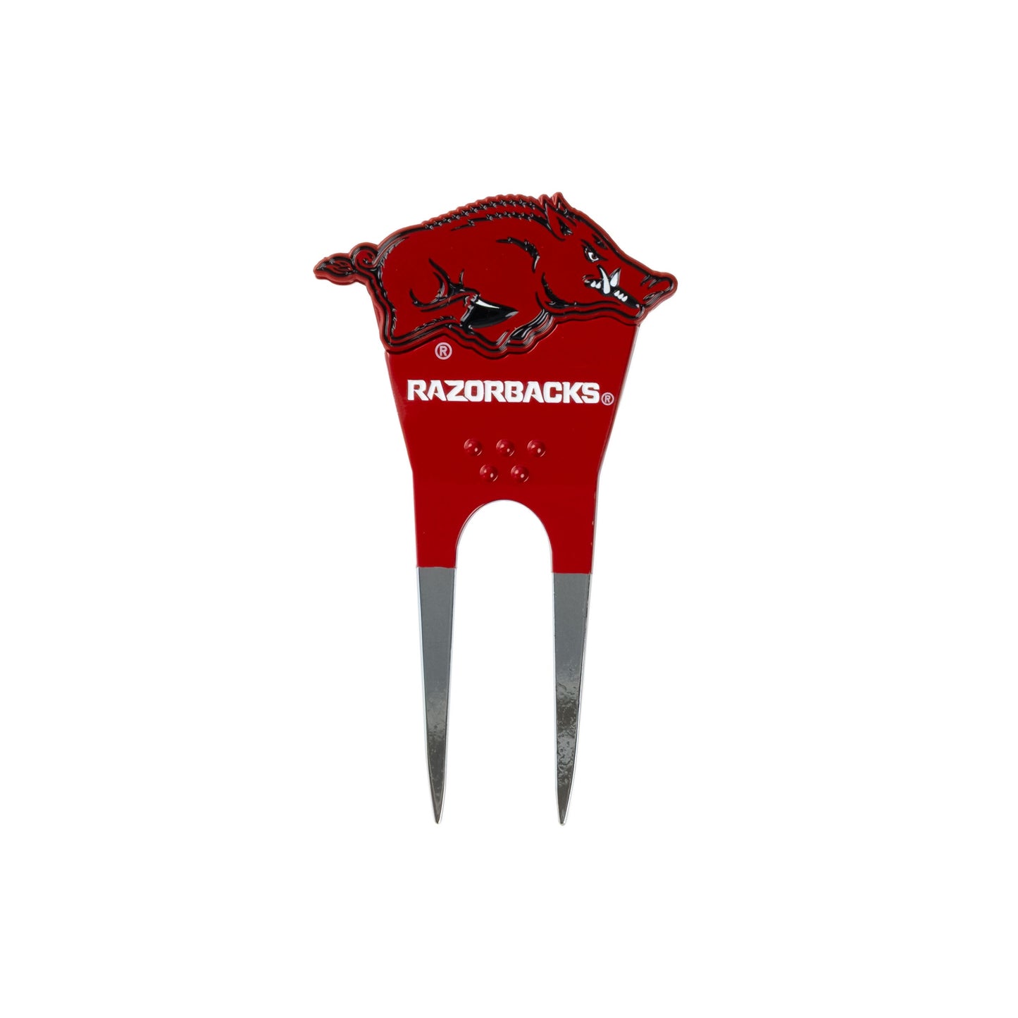 Arkansas Razorbacks Custom Shaped Divot Tool - Image 1 - Club Rehab