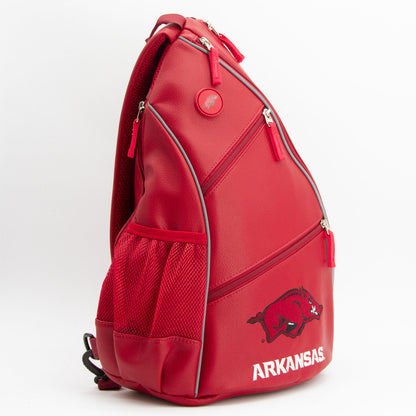 Arkansas Razorbacks PU leather backpack by Team Golf, view 3
