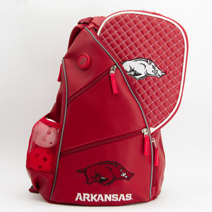 Arkansas Razorbacks PU leather backpack by Team Golf, view 6