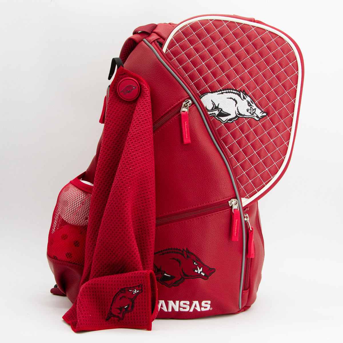 Arkansas Razorbacks PU leather backpack by Team Golf, view 7