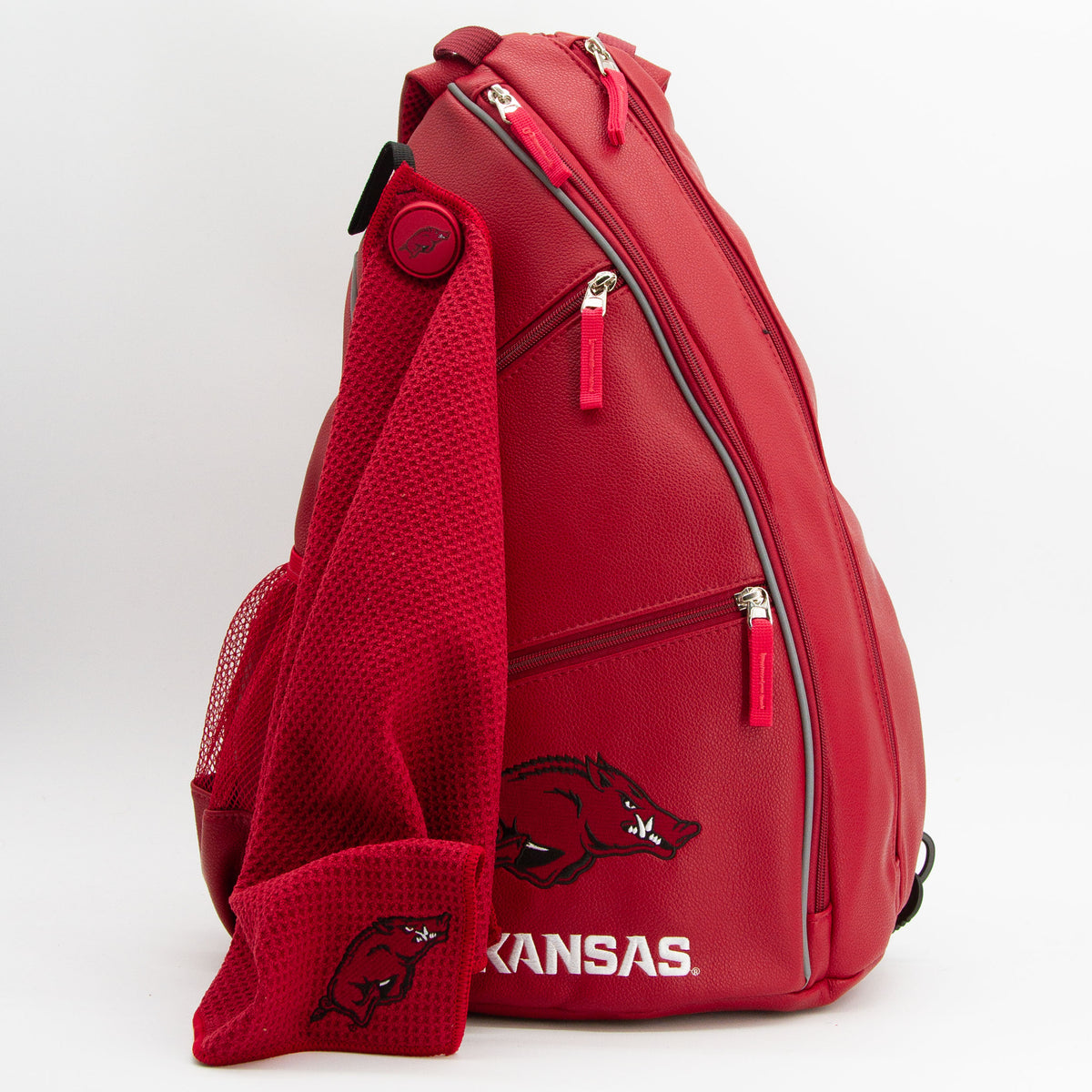 Arkansas Razorbacks PU leather backpack by Team Golf, view 8