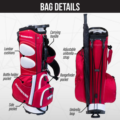 Arkansas Razorbacks Fairway Stand Bag - Image 2 - Club Rehab