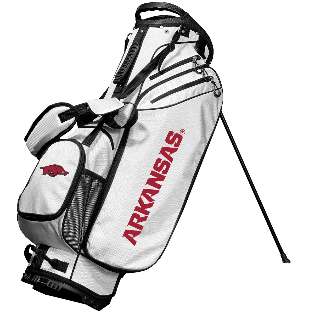 Arkansas Razorbacks Birdie stand golf bag, White color