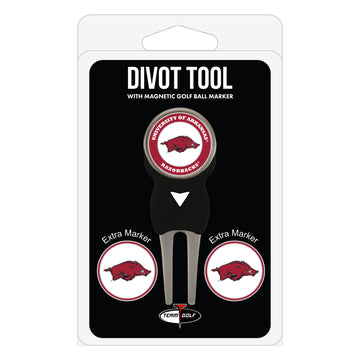 Arkansas Razorbacks Divot Tool + 3 Ball Markers