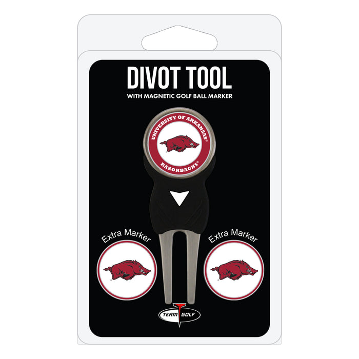Arkansas Razorbacks divot repair tool and three ball markers