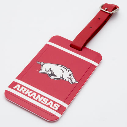 Arkansas Razorbacks plastic golf bag tag by Team Golf, product photo 1