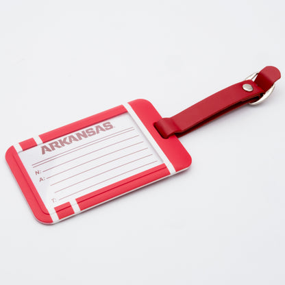Arkansas Razorbacks plastic golf bag tag by Team Golf, product photo 2