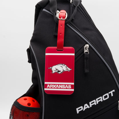 Arkansas Razorbacks plastic golf bag tag by Team Golf, product photo 3
