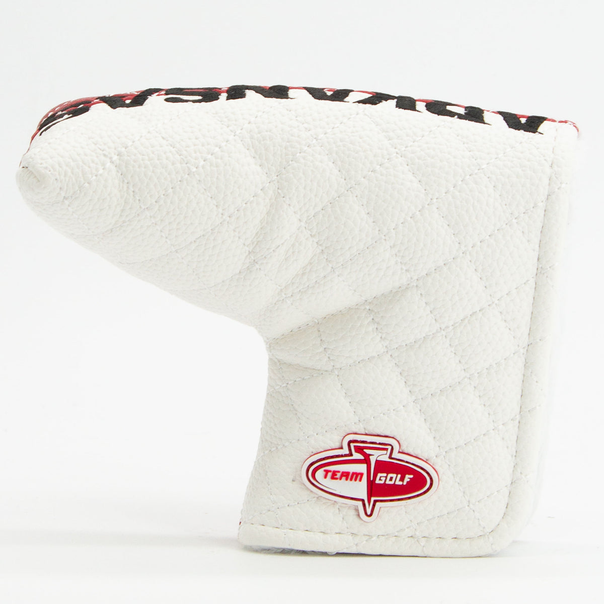 Arkansas Razorbacks Split Quilted Blade Putter Cover, back view