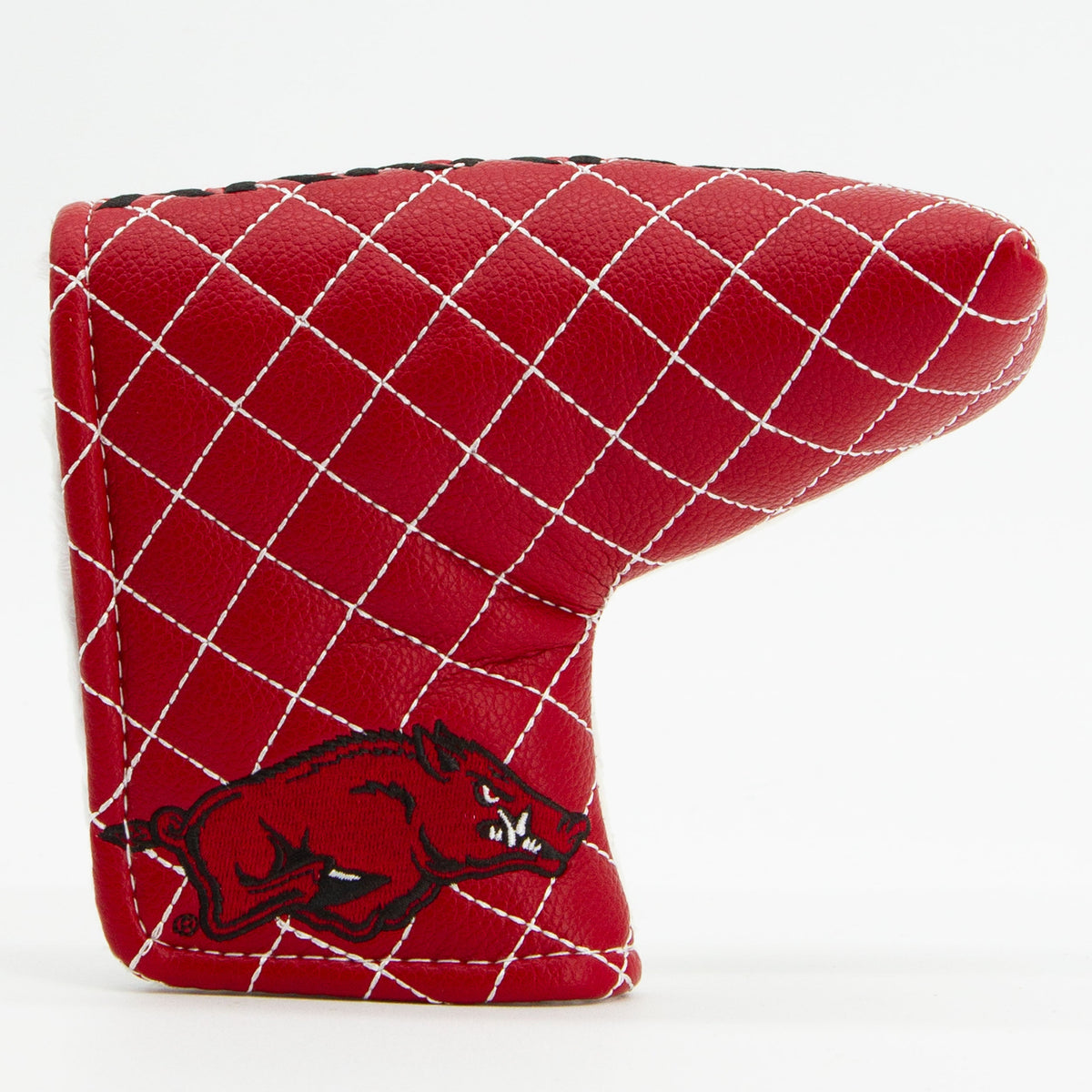 Arkansas Razorbacks Split Quilted Blade Putter Cover, front view