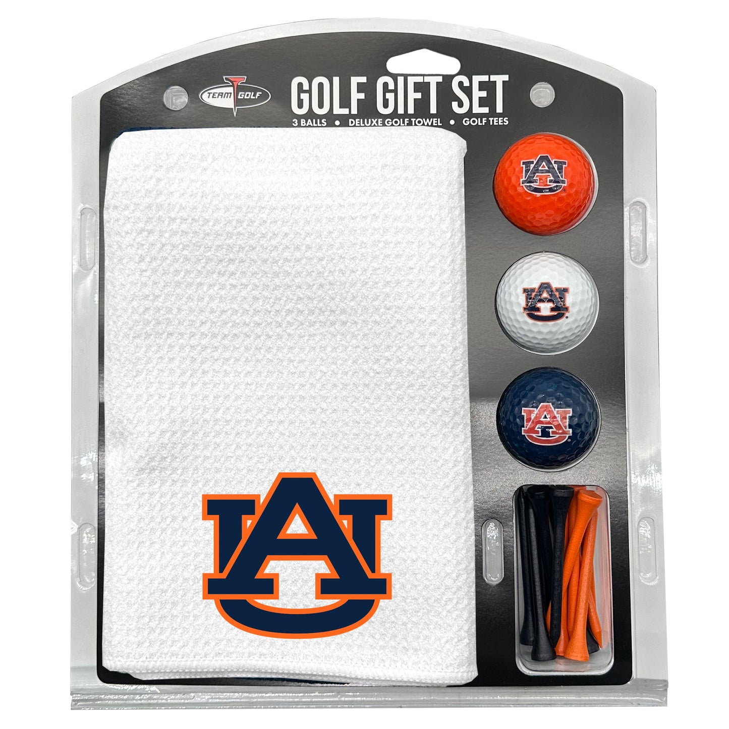 Auburn Tigers White Microfiber Towel Golf Gift Set - Club Rehab