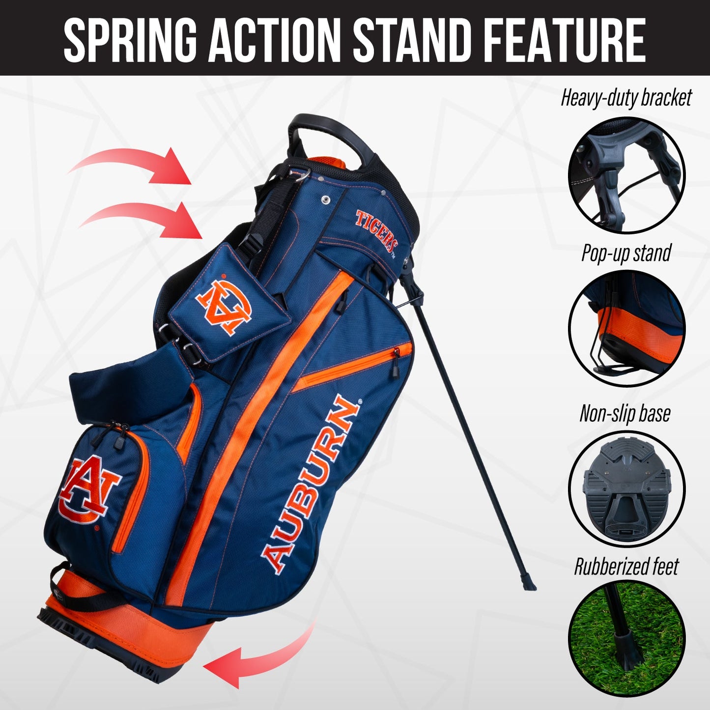 Auburn Tigers Fairway Stand Bag - Image 5 - Club Rehab