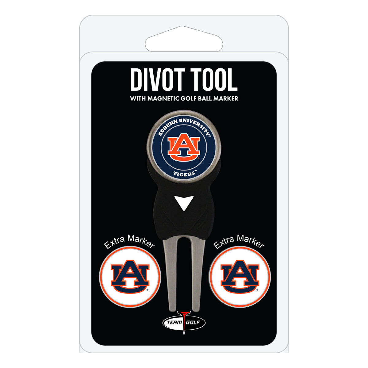 Auburn Tigers divot repair tool and three ball markers