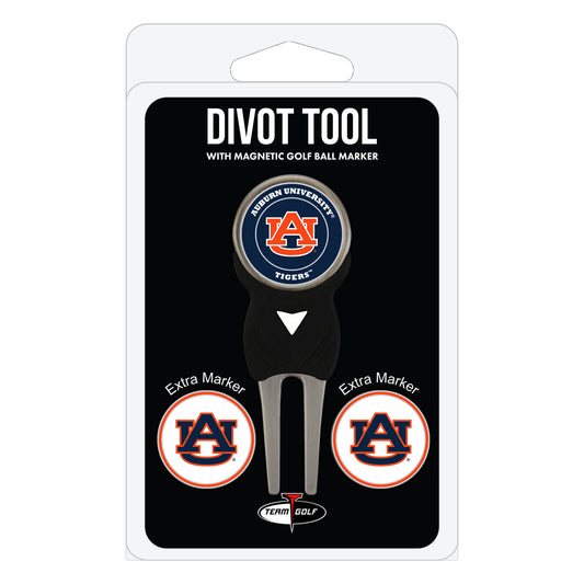 Auburn Tigers divot repair tool and three ball markers