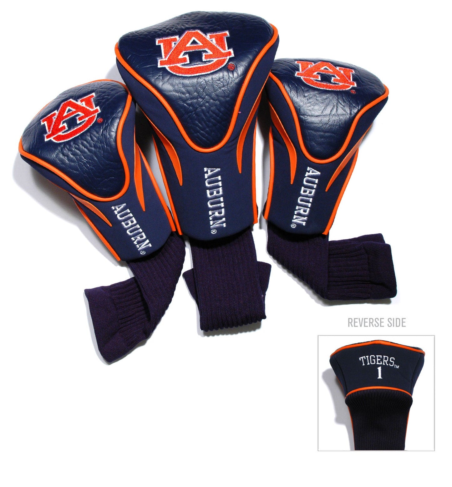 Auburn Tigers 3 Pack Contour Sock Headcovers - Club Rehab