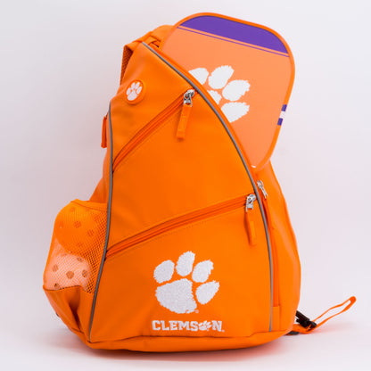 Clemson Tigers PU leather backpack by Team Golf, view 4