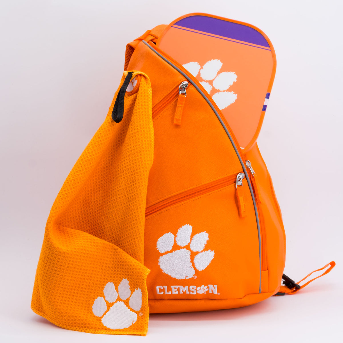 Clemson Tigers PU leather backpack by Team Golf, view 5