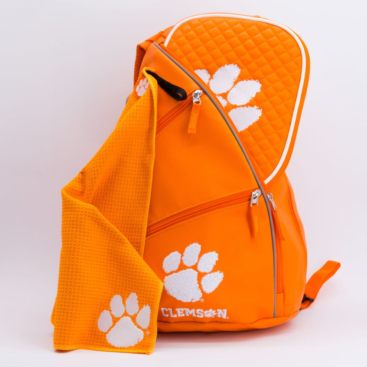 Clemson Tigers PU leather backpack by Team Golf, view 7