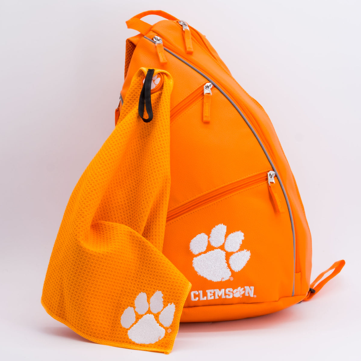 Clemson Tigers PU leather backpack by Team Golf, view 8