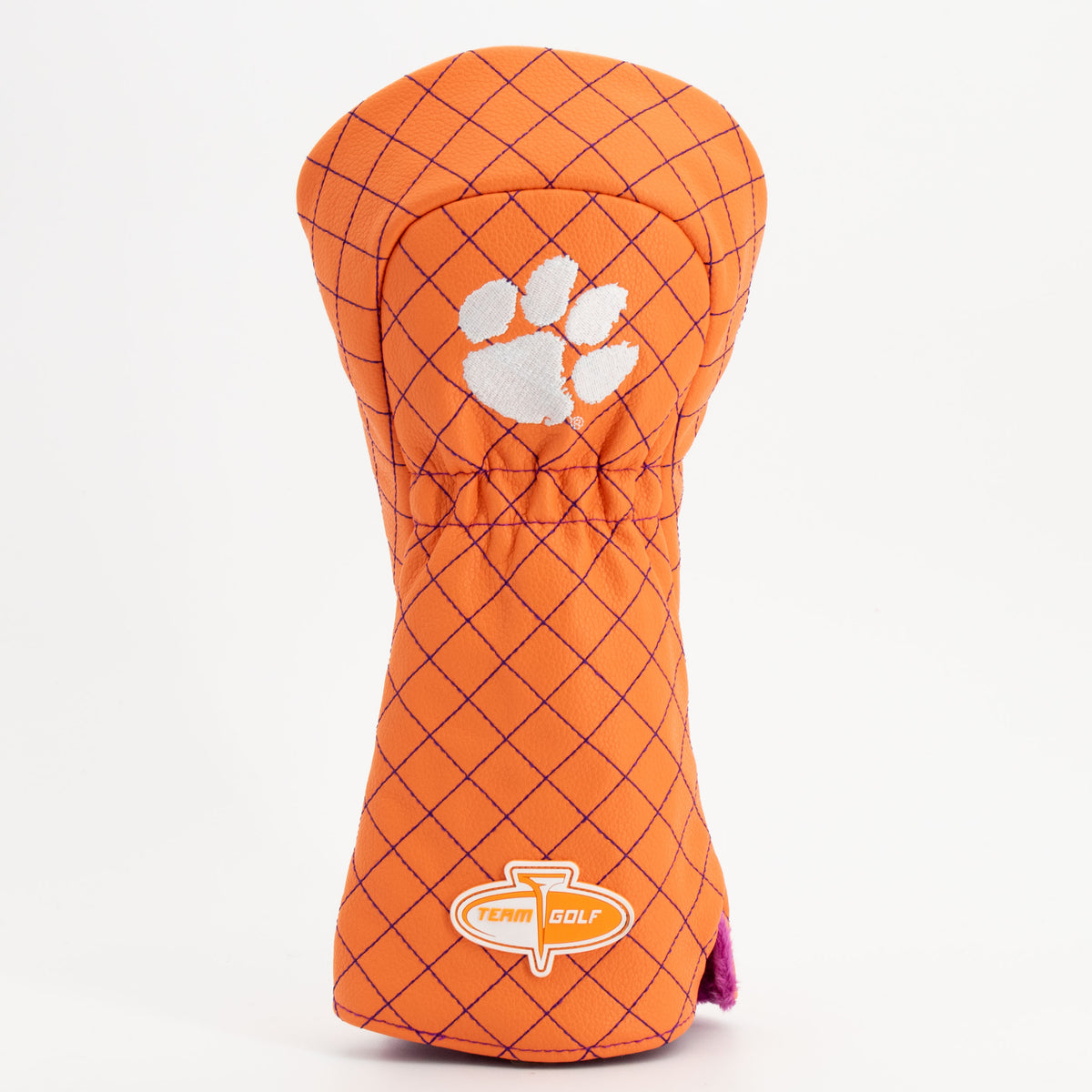 Clemson Tigers Solid Quilted Driver Headcover, back view