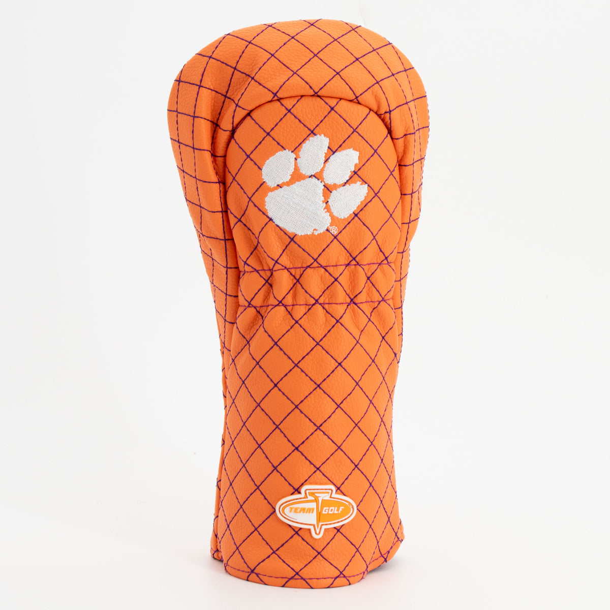 Clemson Tigers Solid Quilted Fairway Headcover, back view