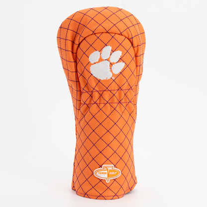 Clemson Tigers Solid Quilted Fairway Headcover, back view