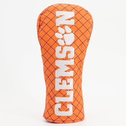 Clemson Tigers Solid Quilted Fairway Headcover, front view