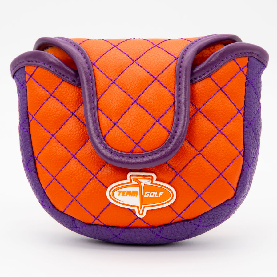 Clemson Tigers solid quilted mallet putter cover, back view