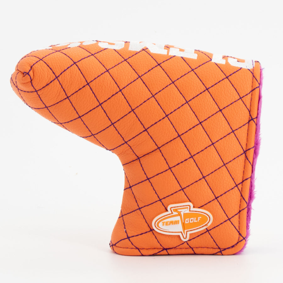 Clemson Tigers solid quilted blade putter cover, back view