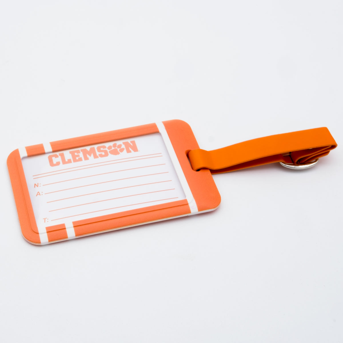 Clemson Tigers plastic golf bag tag by Team Golf, product photo 2