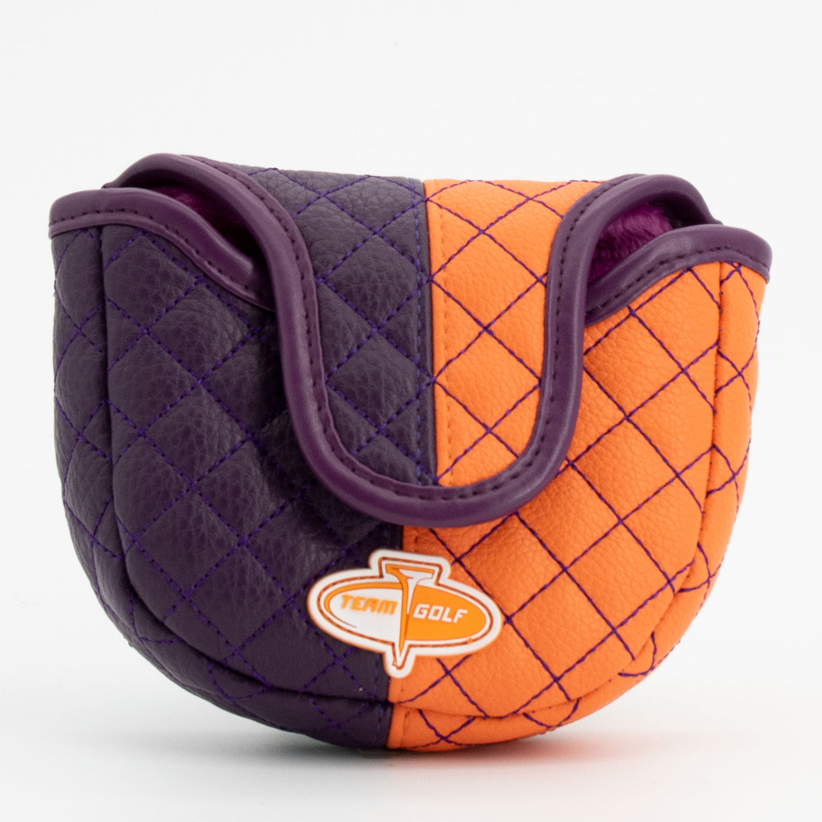 Clemson Tigers Split Quilted Mallet Putter Cover, back view